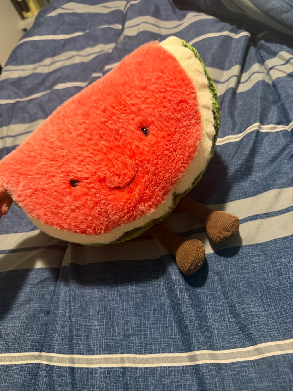 Plush Watermelon Slice Decorative Pillow - Coral Red jelly cat